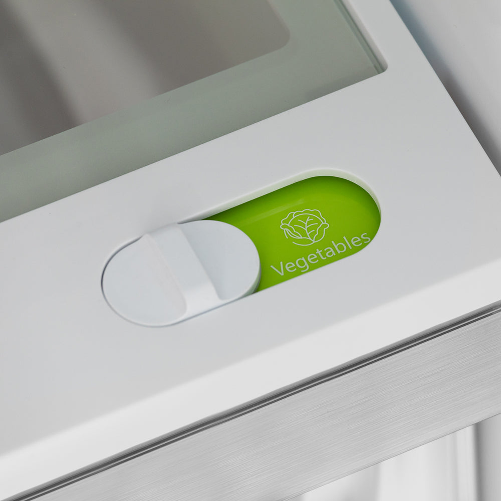 ZLINE Autograph Edition 36 in. 22.5 cu. ft. Counter-Depth French Door Refrigerator with Ice Maker in Fingerprint-Resistant Stainless Steel and Polished Gold Helix Handles (RFMZ-36-KG)