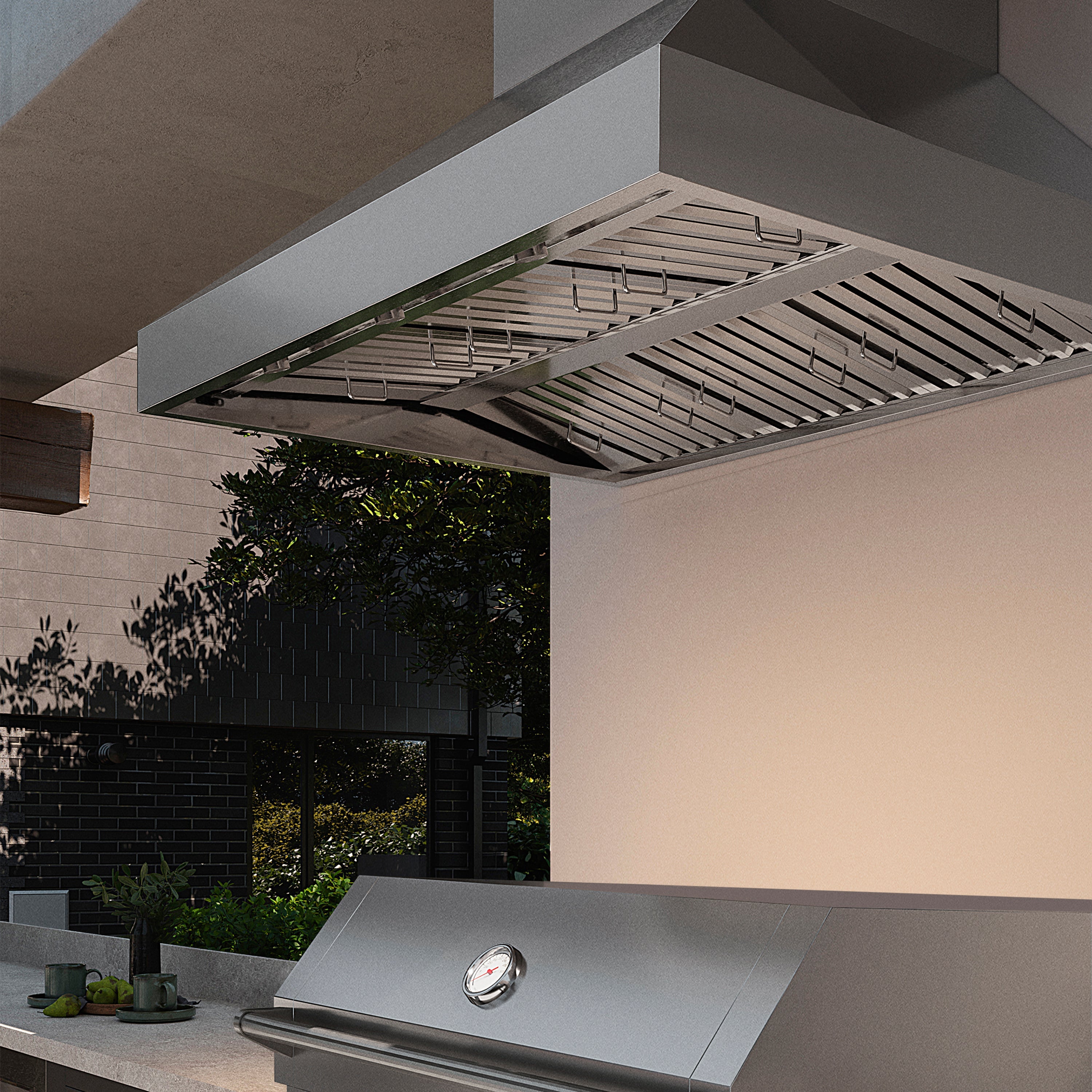 ZLINE 48 in. Wall Mount Outdoor Grill Hood (GOW1-48)
