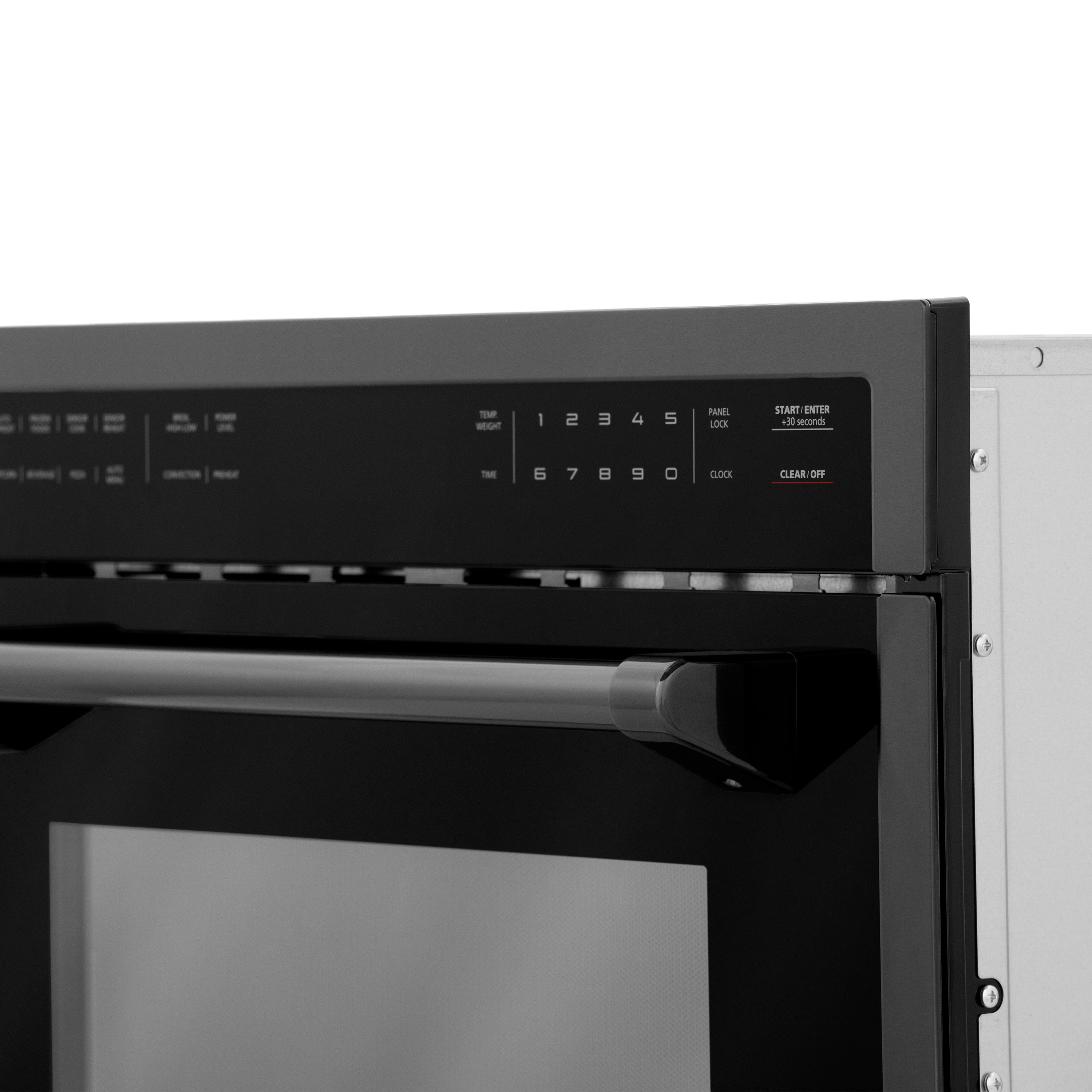 ZLINE 24" 1.6 cu ft. Built-in Convection Microwave Oven in Black Stainless Steel with Speed and Sensor Cooking