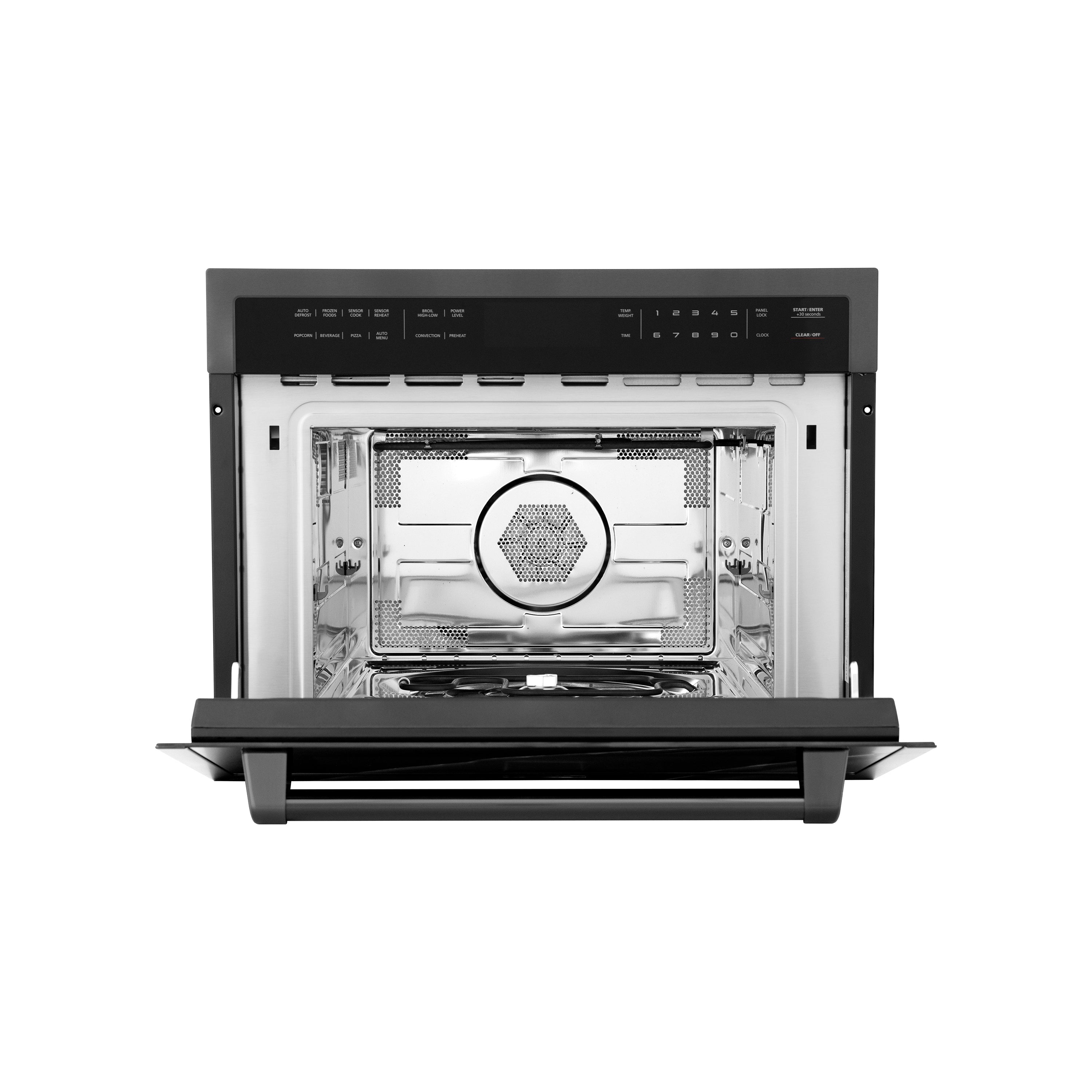 ZLINE 24" 1.6 cu ft. Built-in Convection Microwave Oven in Black Stainless Steel with Speed and Sensor Cooking