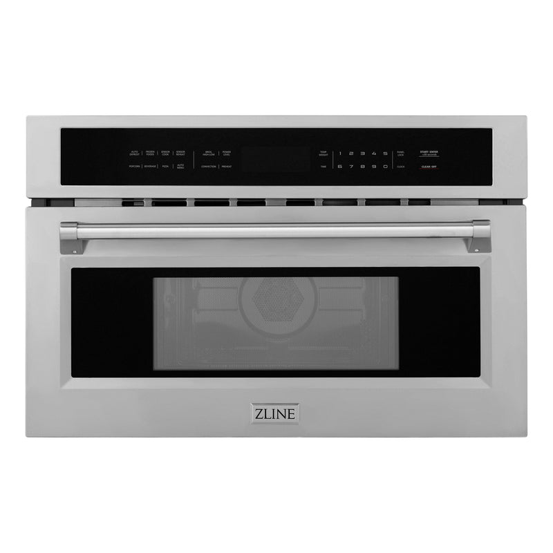 ZLINE 30” 1.6 cu ft. Built-in Convection Microwave Oven in Stainless Steel with Speed and Sensor Cooking