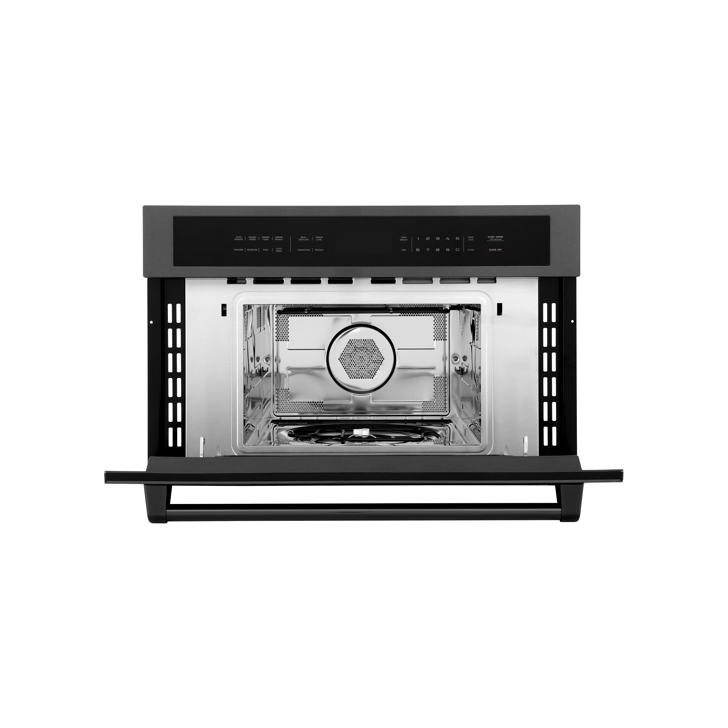 ZLINE 30” 1.6 cu ft. Built-in Convection Microwave Oven in Black Stainless Steel with Speed and Sensor Cooking