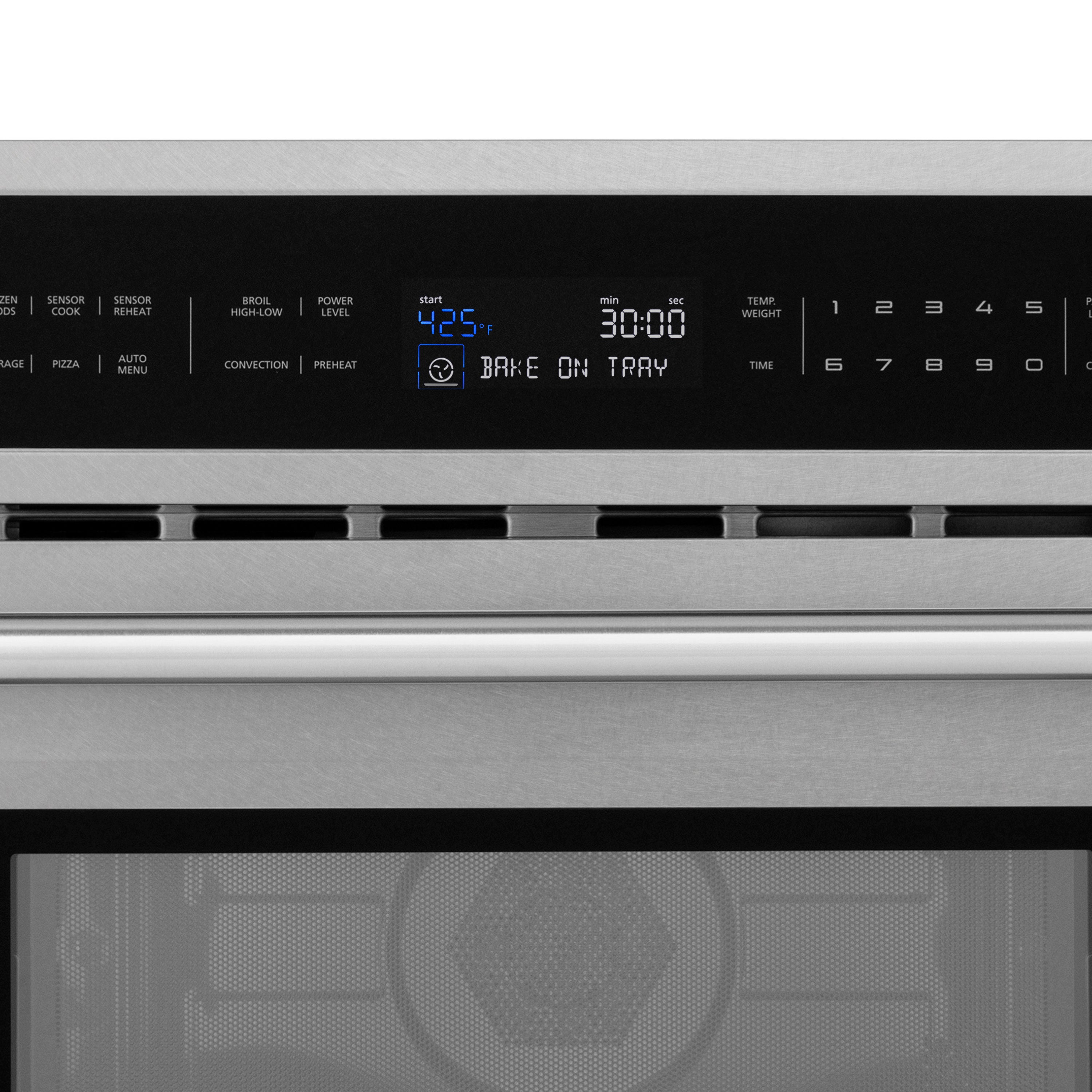 ZLINE 30” 1.6 cu ft. Built-in Convection Microwave Oven in Fingerprint Resistant Stainless Steel with Speed and Sensor Cooking