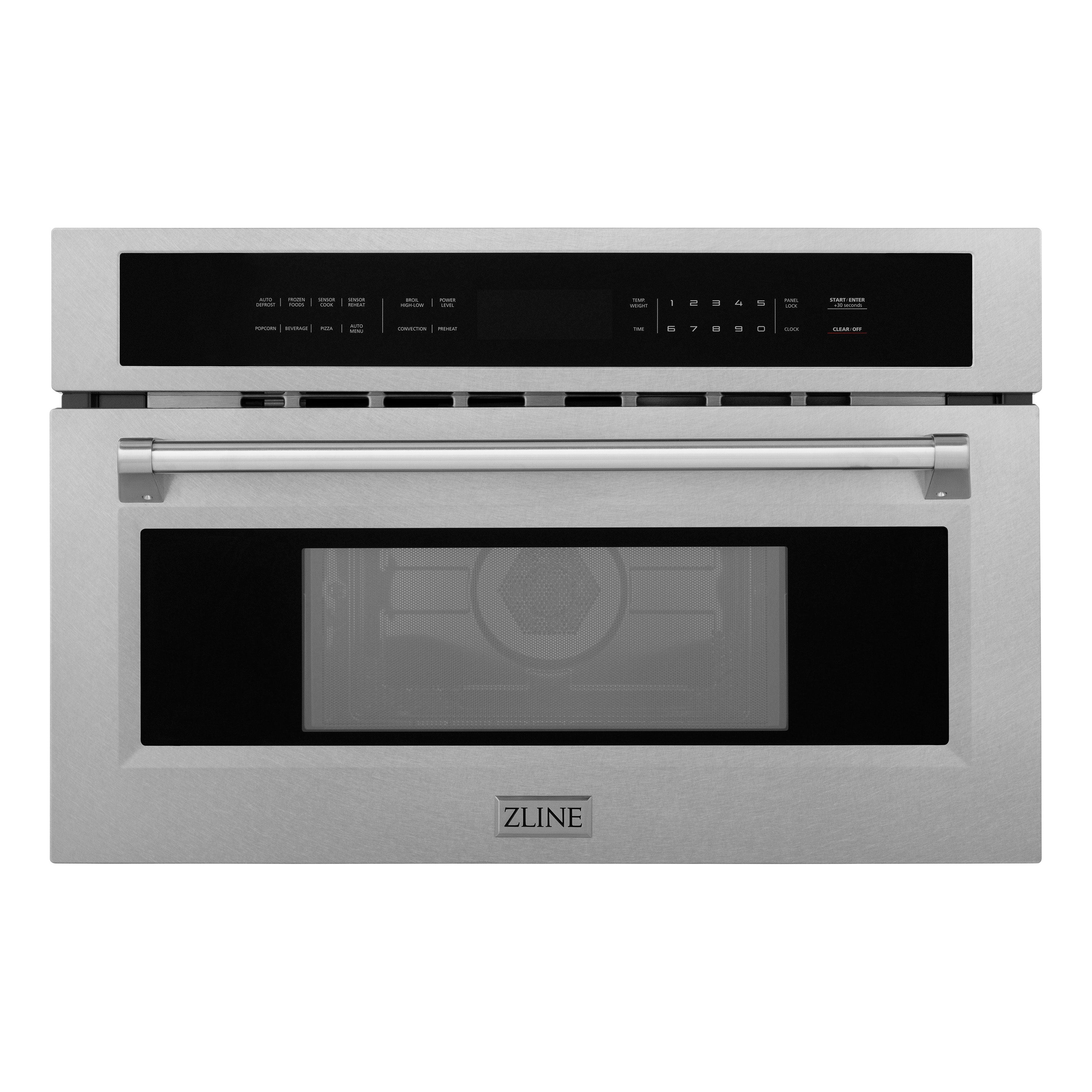 ZLINE 30” 1.6 cu ft. Built-in Convection Microwave Oven in Fingerprint Resistant Stainless Steel with Speed and Sensor Cooking