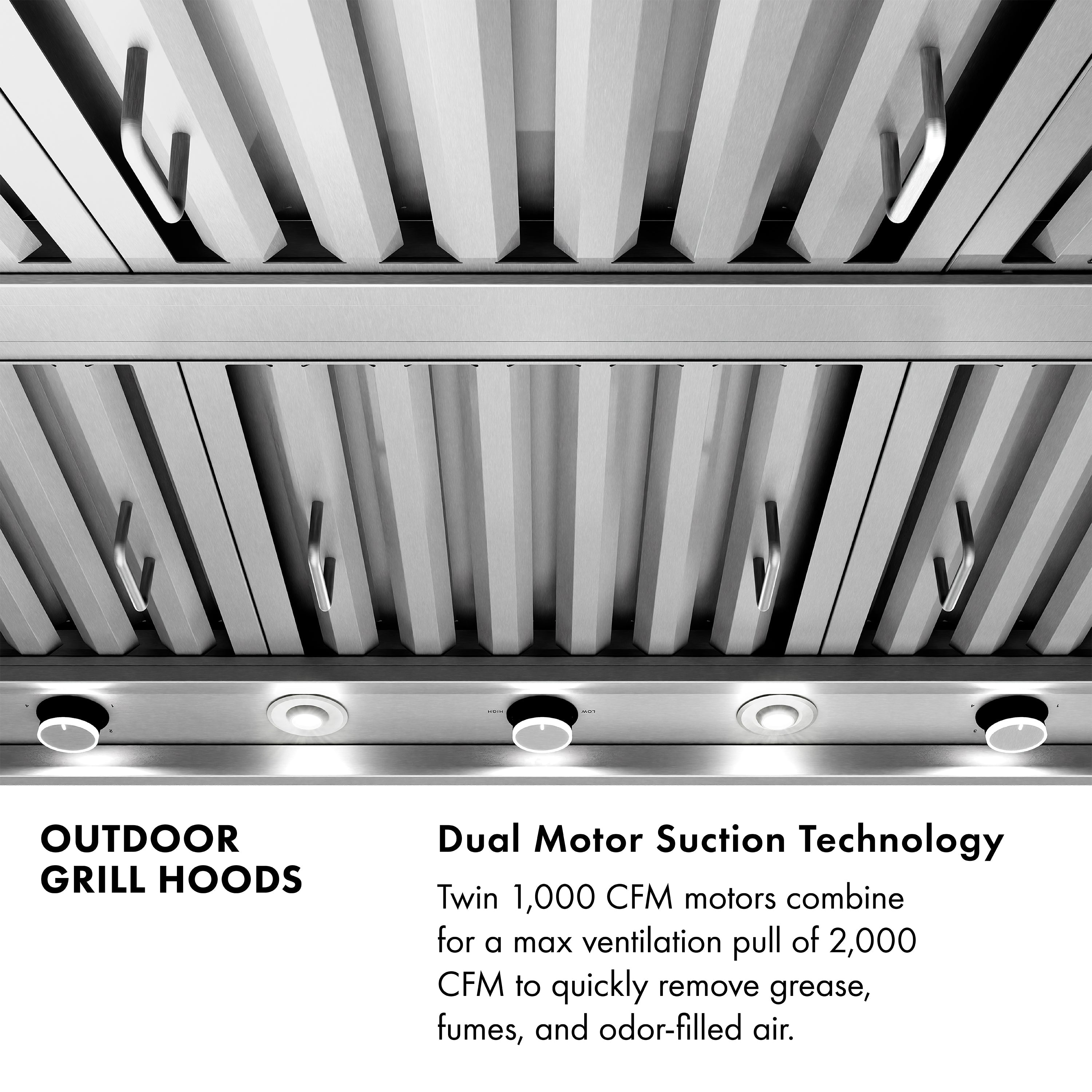 ZLINE 60 in. Island Mount Outdoor Grill Hood (GOi1-60)
