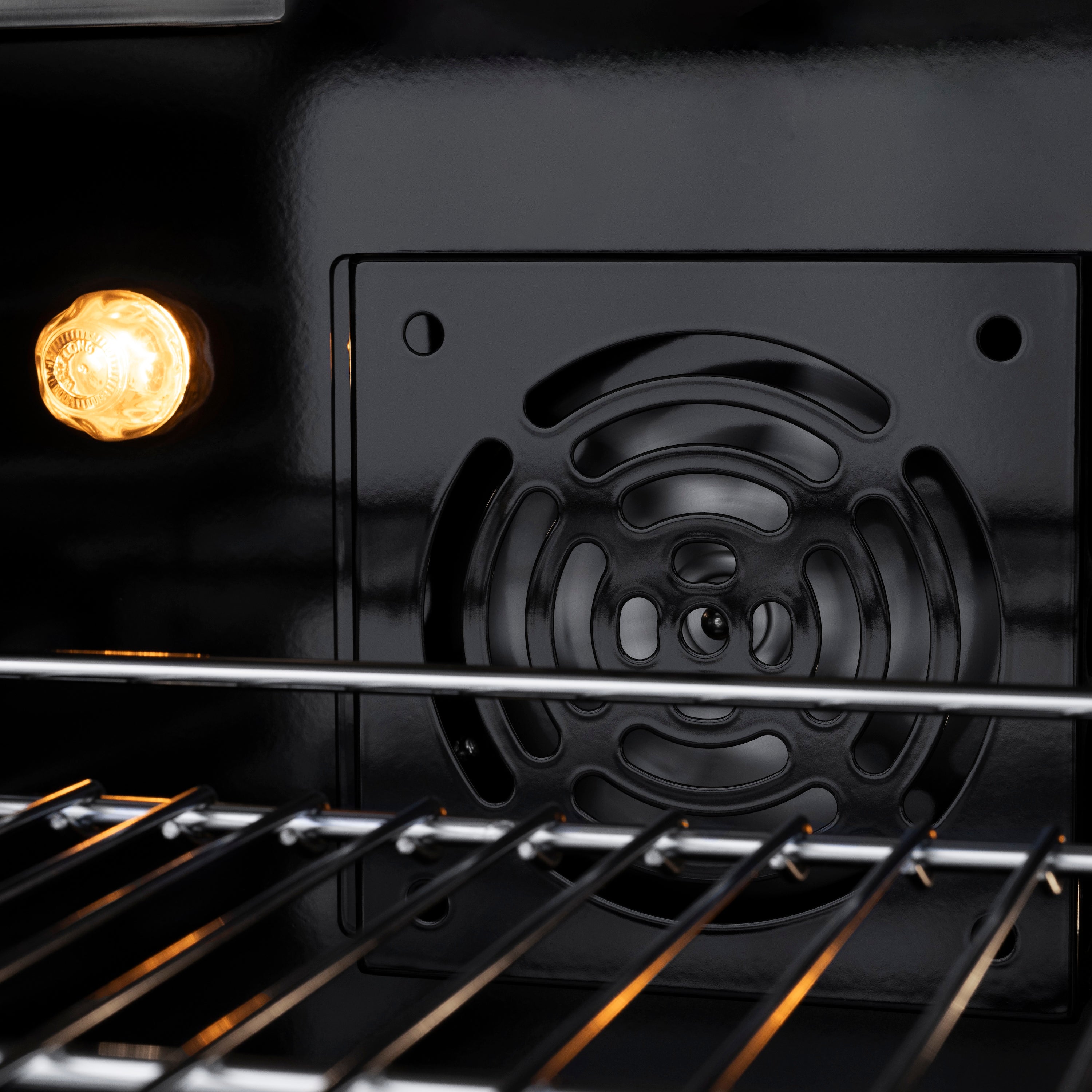 ZLINE 36 in. 5.2 cu. ft. Paramount Dual Fuel Range with 6 Burner Gas Cooktop and Electric Convection Oven in Satin Stainless Steel with Black Matte Door (SDRS-BLM-36)