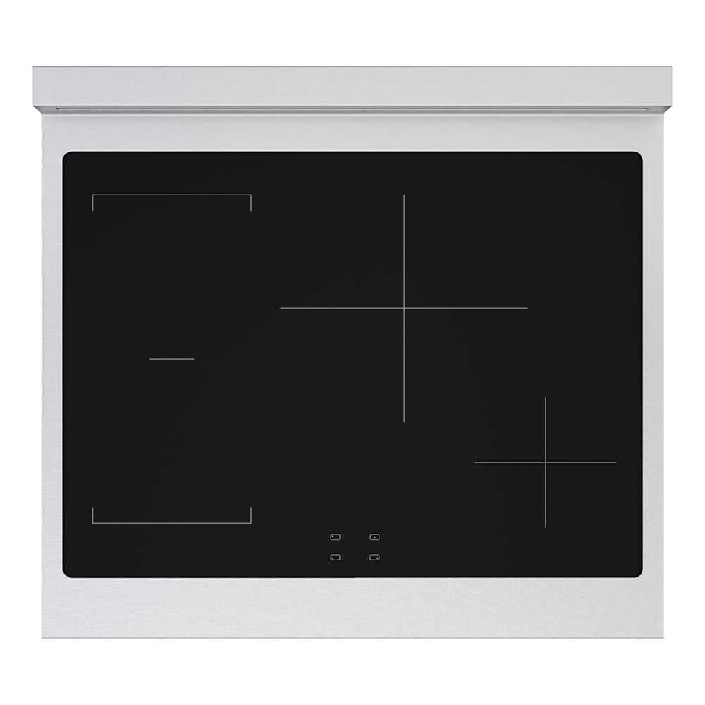 ZLINE 30 in. 4.2 cu. ft. Paramount Induction Range with 4 Element Cooktop and Electric Convection Oven in Satin Stainless Steel with Black Matte Door (SINRS-BLM-30)