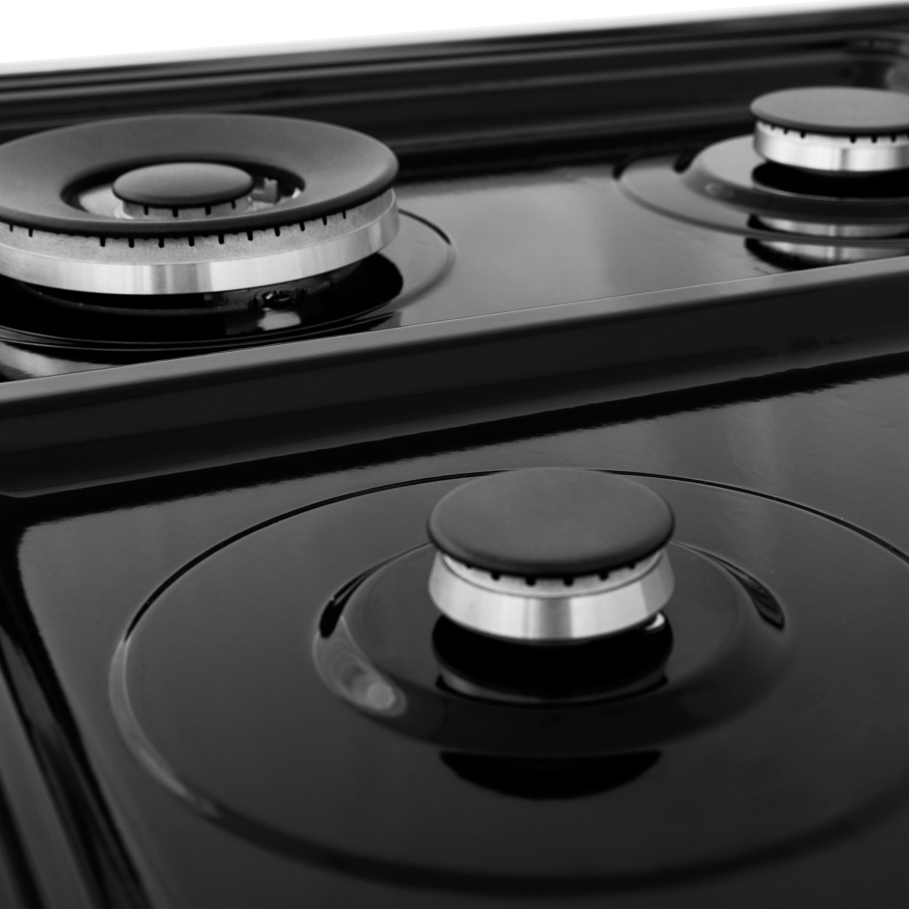 ZLINE 24 in. 2.8 cu. ft. Legacy Dual Fuel Range with 4 Burner Gas Cooktop and Electric Convection Oven in Satin Stainless Steel and White Matte Door (RAS-WM-24)