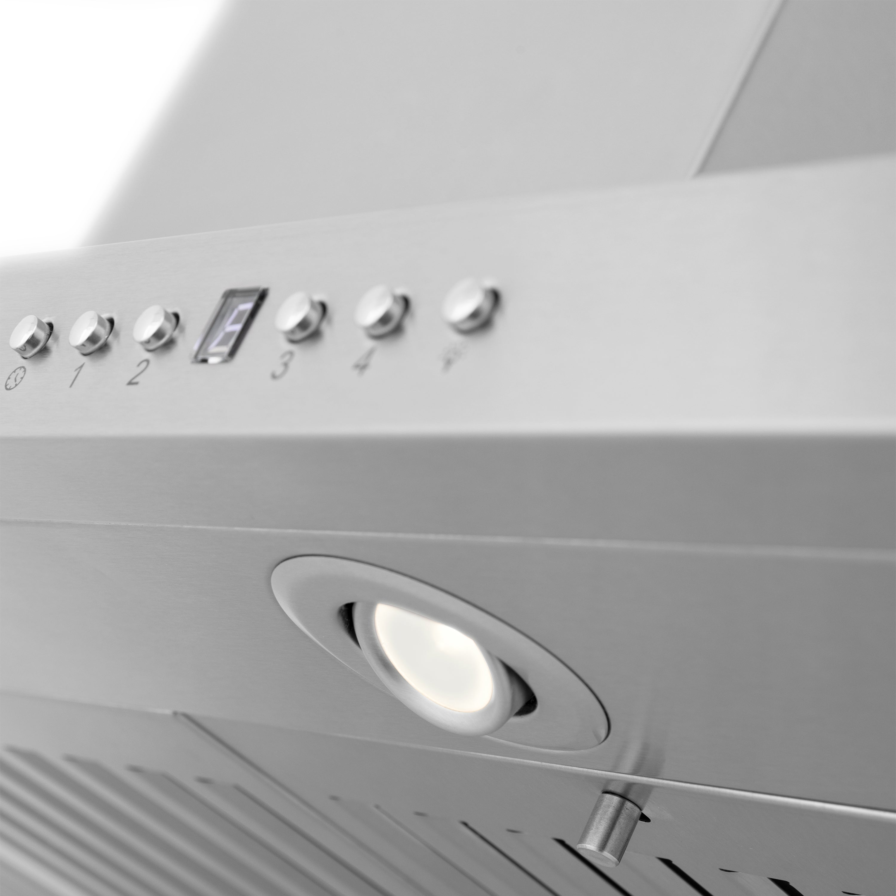 36" ZLINE CrownSoundâ¢Ducted Vent Island Mount Range Hood in Stainless Steel with Built-in Bluetooth Speakers (GL2iCRN-BT-36)