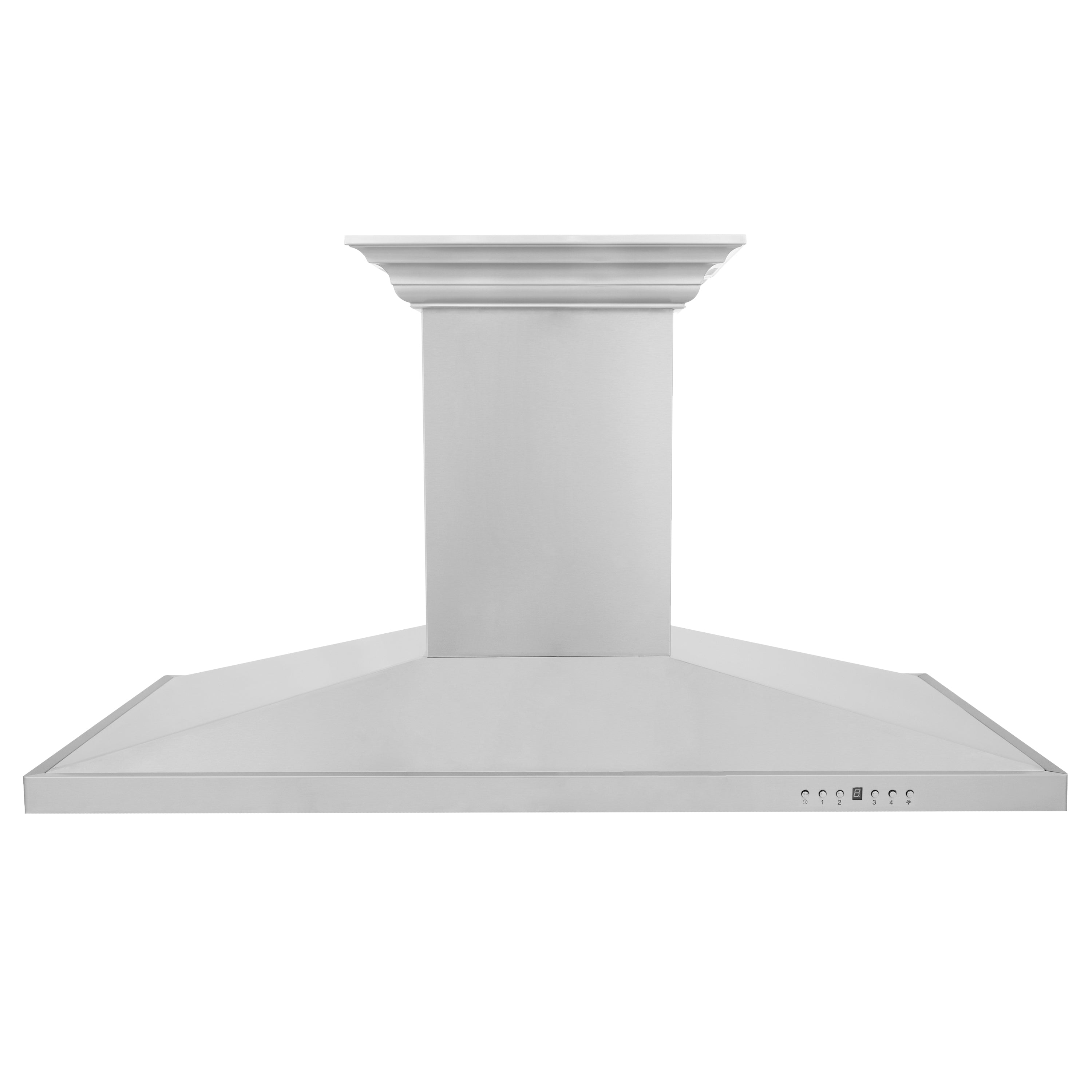 48" ZLINE CrownSoundâ¢Ducted Vent Island Mount Range Hood in Stainless Steel with Built-in Bluetooth Speakers (GL2iCRN-BT-48)