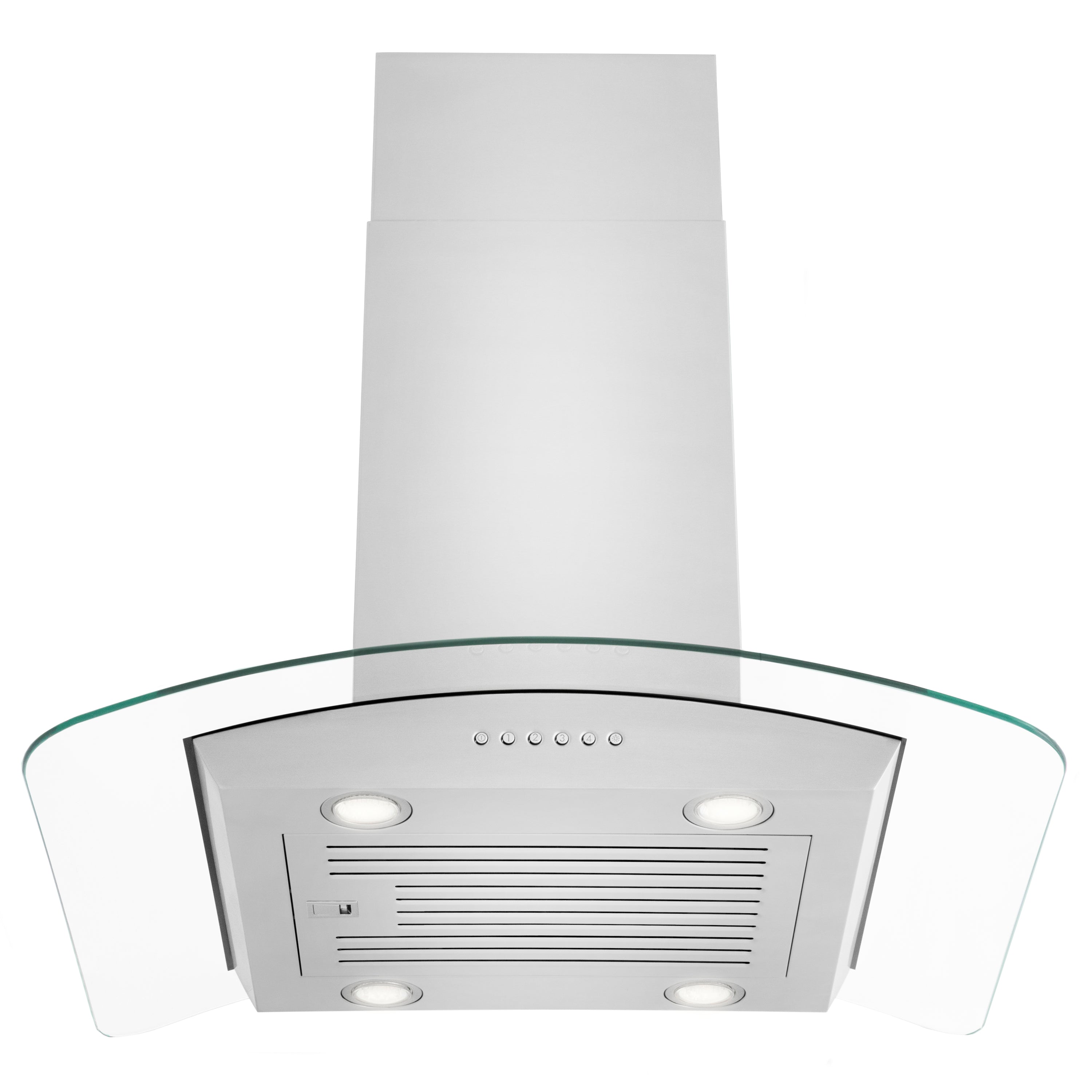 ZLINE 30â Alpine Series Convertible Island Mount Range Hood in Stainless Steel with Remote Control, LED lighting, and Dishwasher-Safe Baffle Filters (ALP70IS-30)
