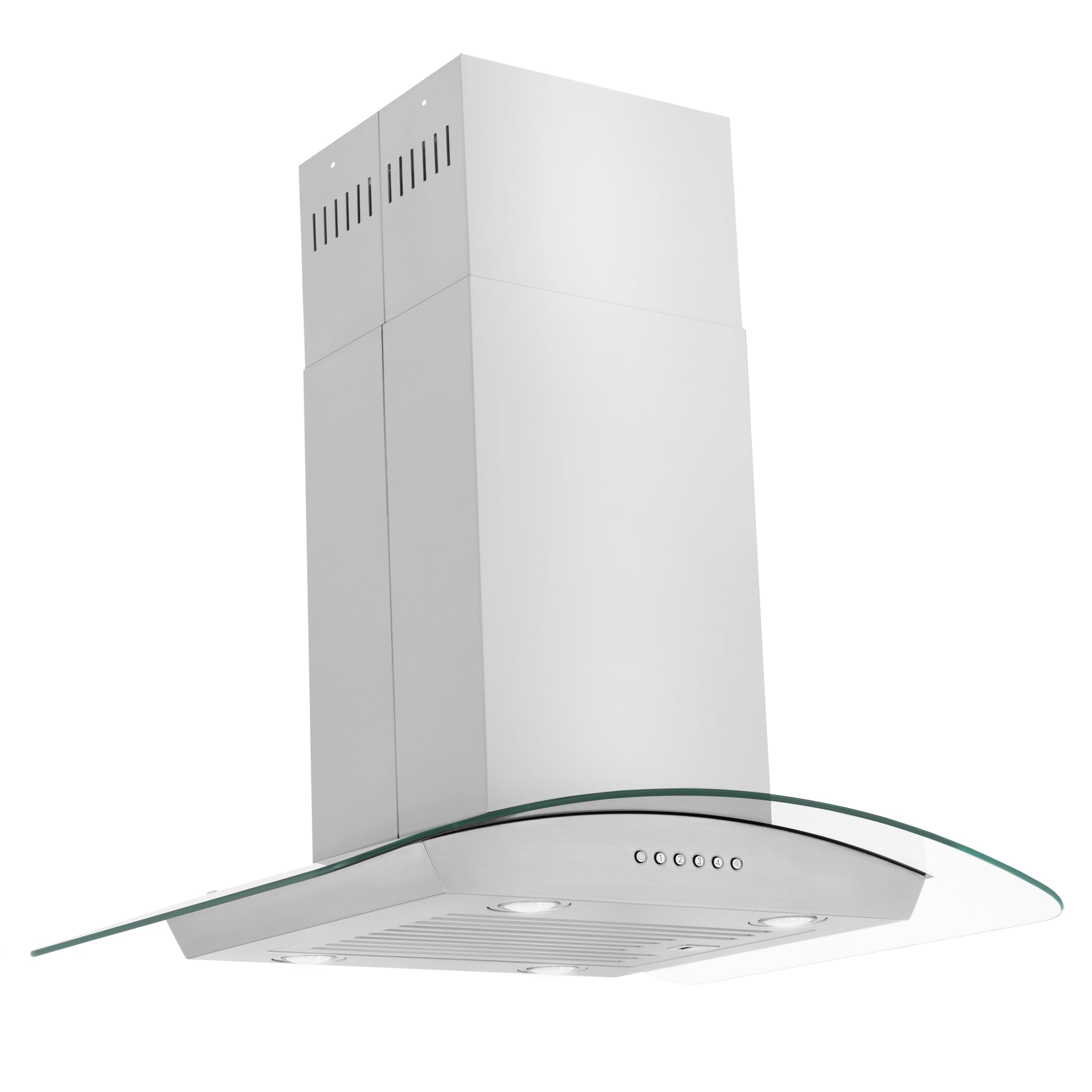 ZLINE 30â Alpine Series Convertible Island Mount Range Hood in Stainless Steel with Remote Control, LED lighting, and Dishwasher-Safe Baffle Filters (ALP70IS-30)