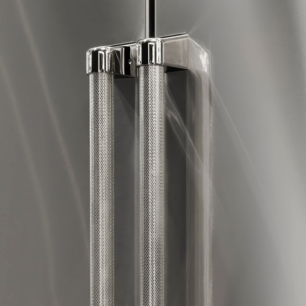 ZLINE Autograph Edition 36 in. 28.9 cu. ft. Standard-Depth French Door External Water Dispenser Refrigerator with Dual Ice Maker in Fingerprint-Resistant Stainless Steel and Polished Nickel Helix Handles (RSMZ-W-36-KPN)