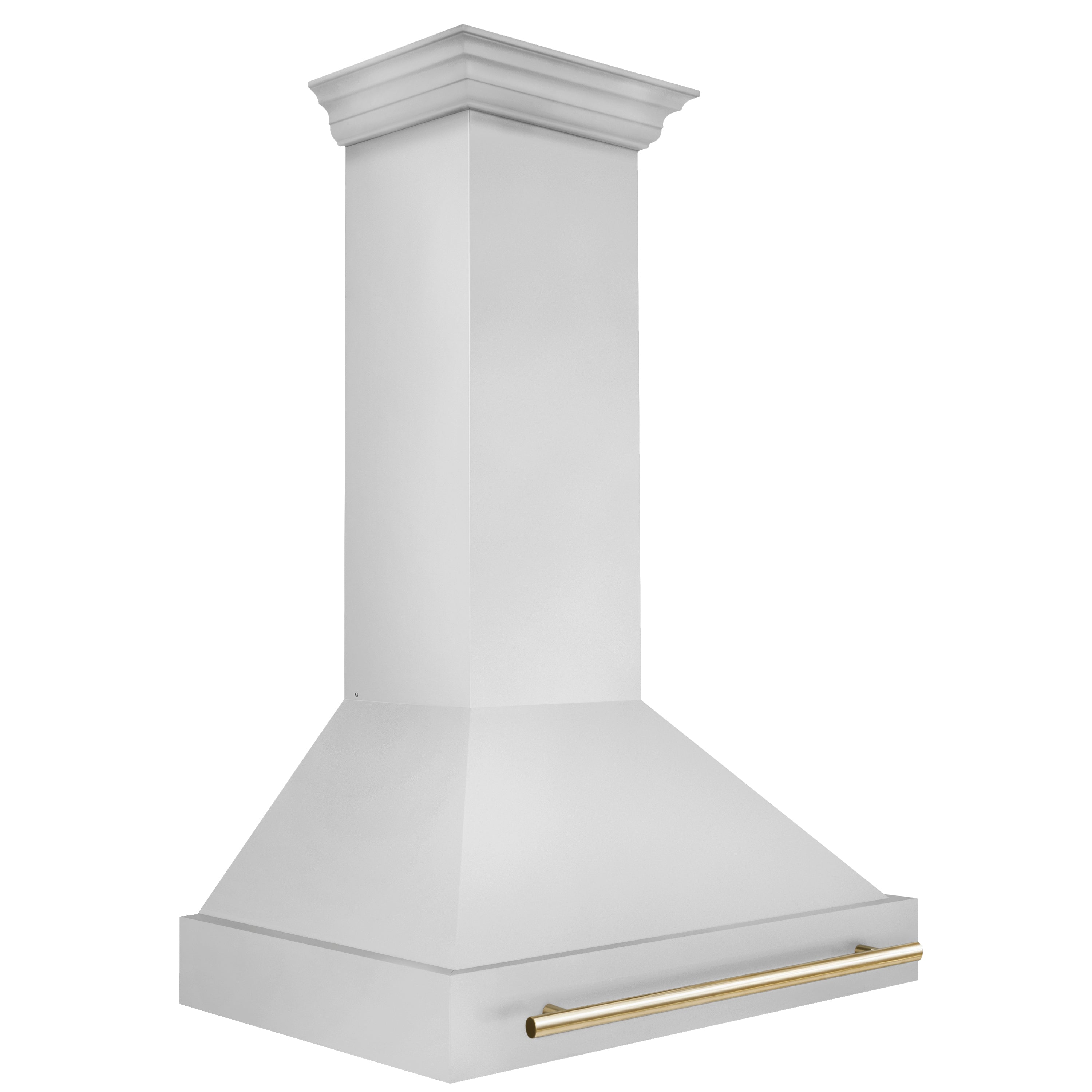 ZLINE Autograph Edition 36 in. Stainless Steel Range Hood with Stainless Steel Shell and Polished Gold Handle (8654STZ-36-G)