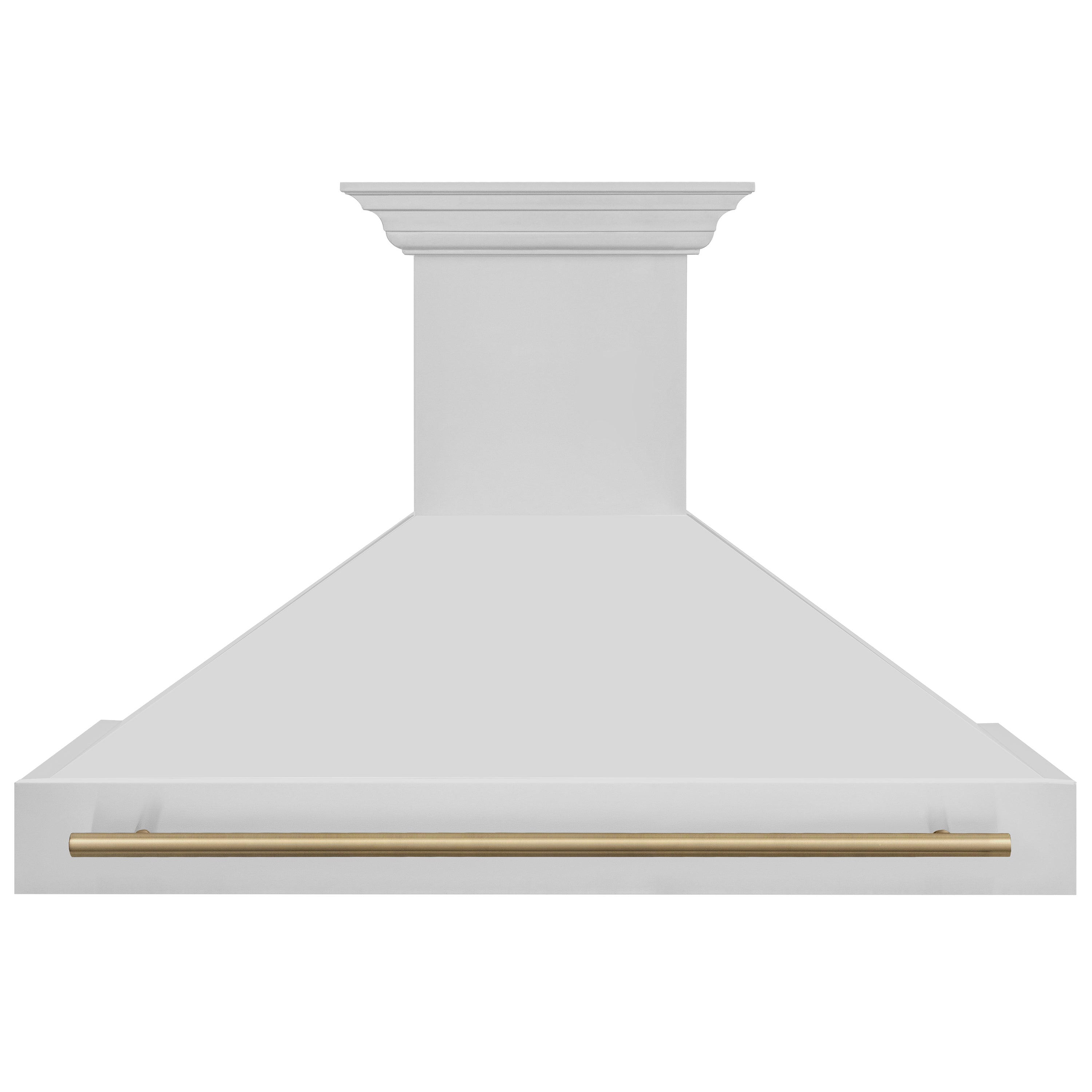 ZLINE Autograph Edition 48 in. Stainless Steel Range Hood with Stainless Steel Shell and Champagne Bronze Handle (8654STZ-48-CB)