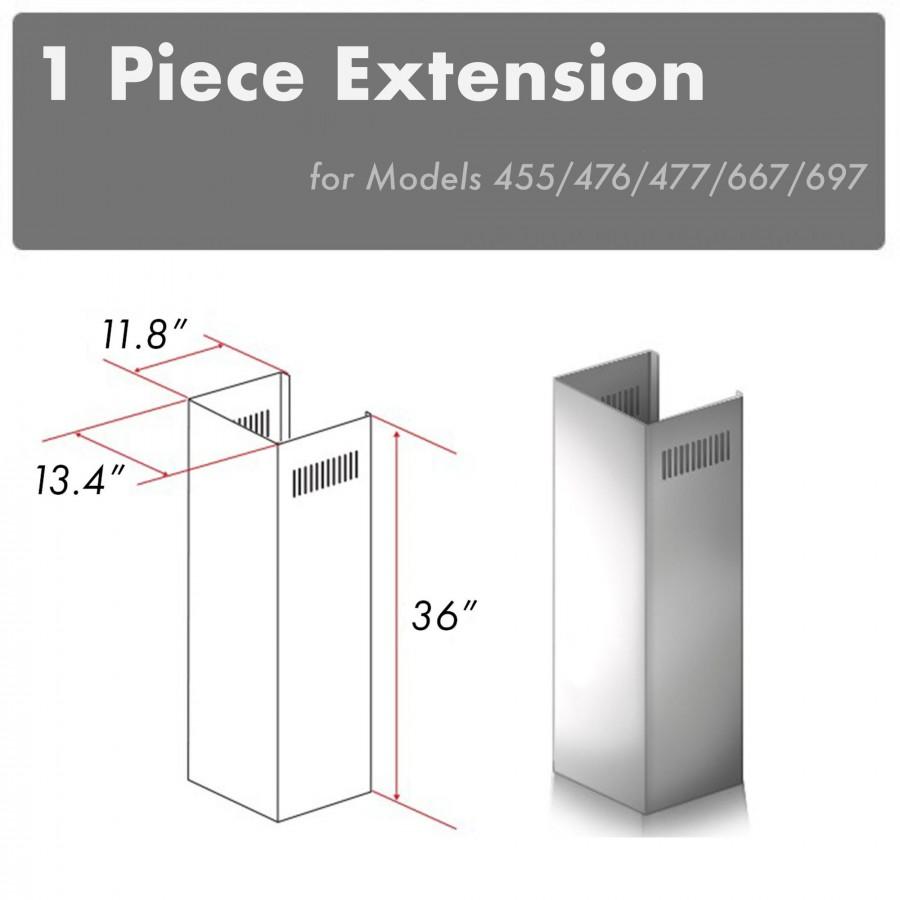 Z-line Range Hood Accessories model 1PCEXT-455/476/477/667/697