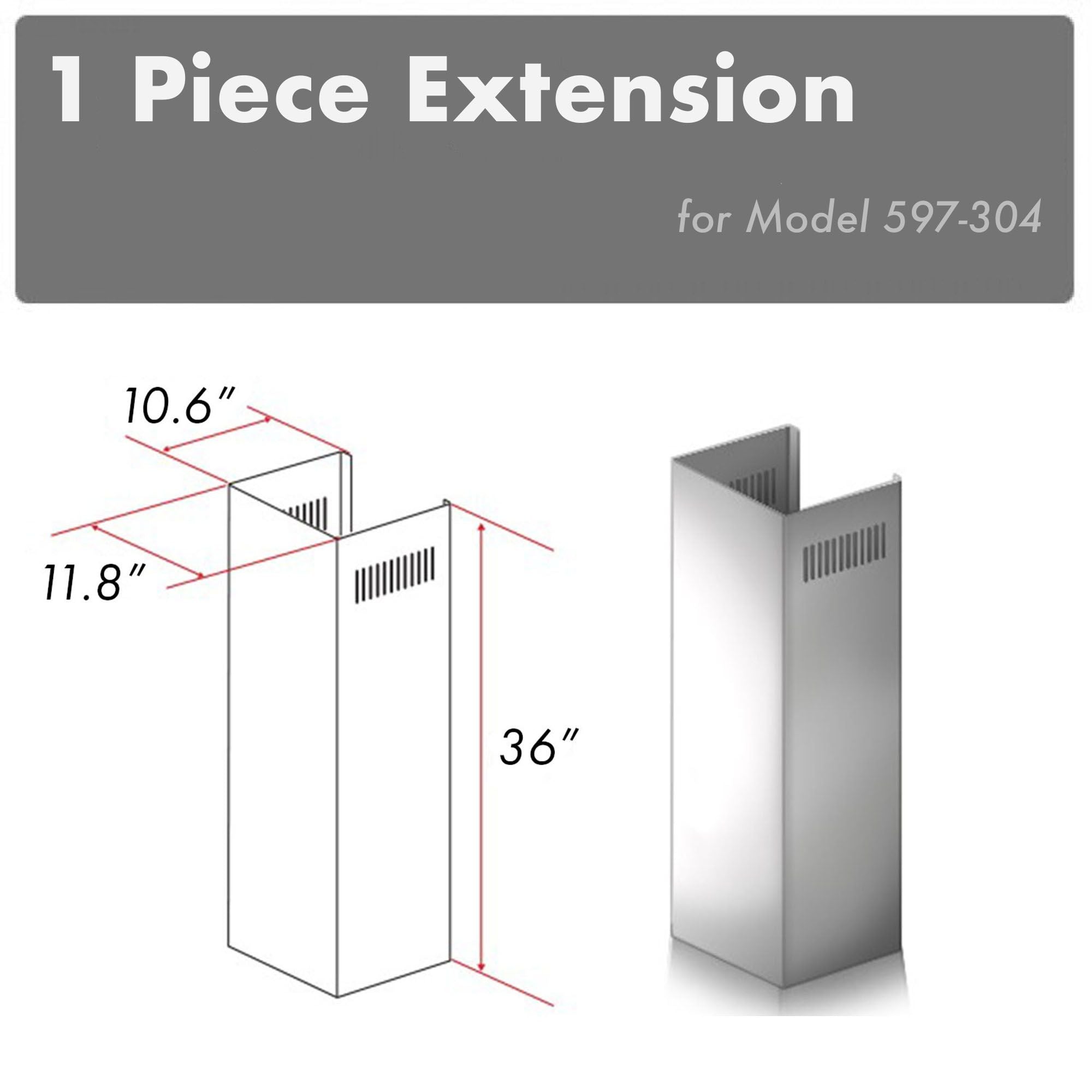 Z-line Range Hood Accessories model 1PCEXT-597-304