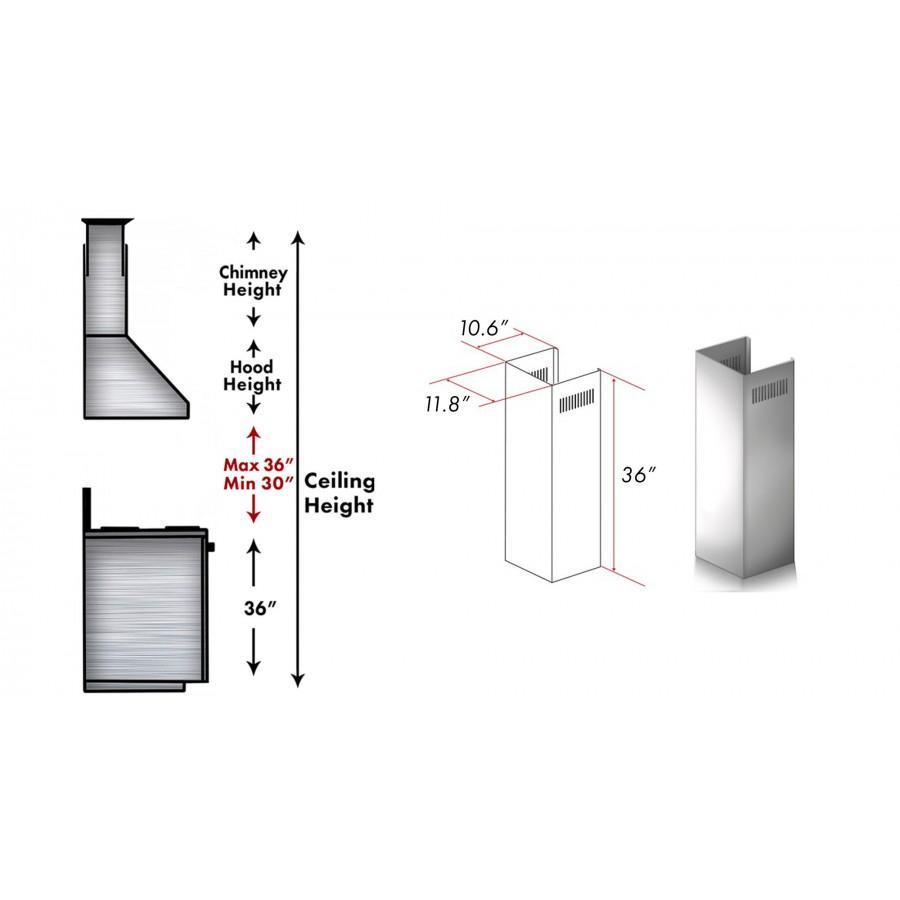 Z-line Range Hood Accessories model 1PCEXT-696-304