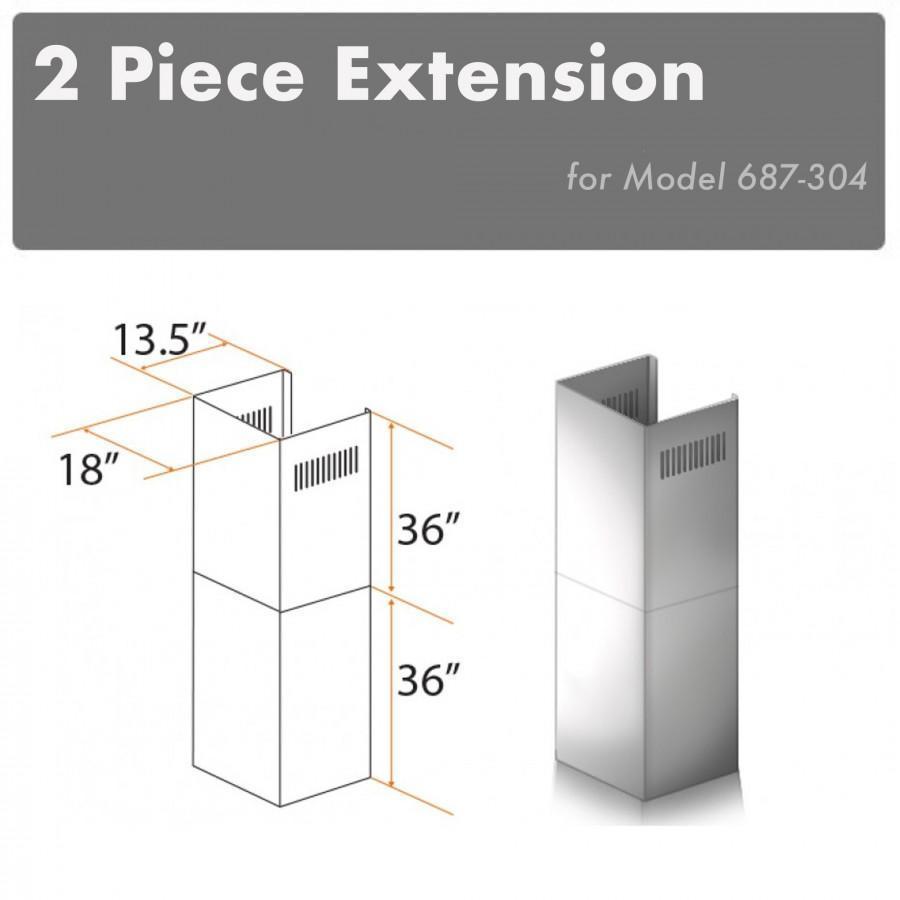 Z-line Range Hood Accessories model 2PCEXT-687-304