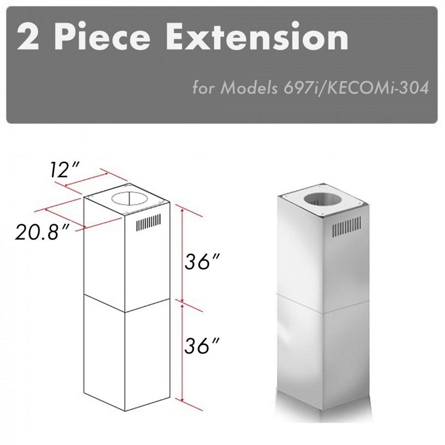 Z-line Range Hood Accessories model 2PCEXT-697i/KECOMi-304