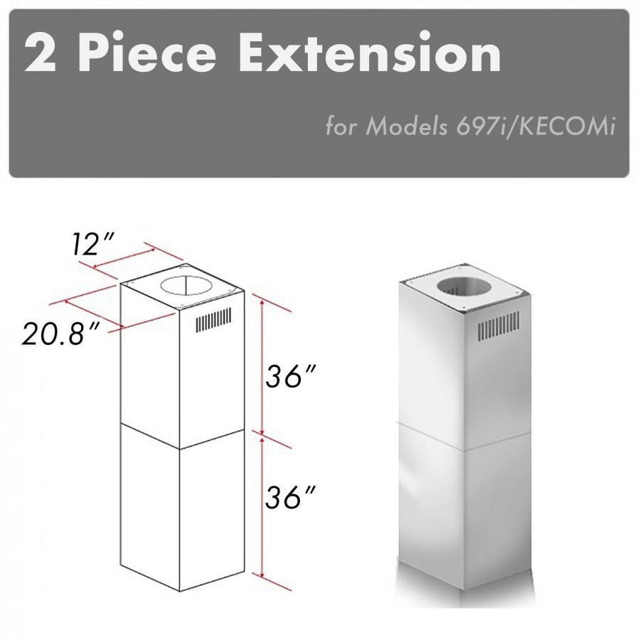 Z-line Range Hood Accessories model 2PCEXT-697i/KECOMi