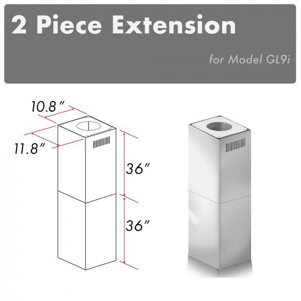 Z-line Range Hood Accessories model 2PCEXT-GL9i