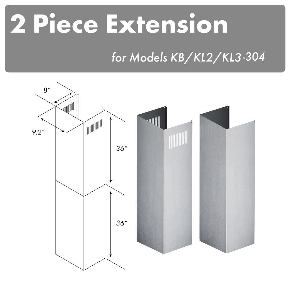 Z-line Range Hood Accessories model 2PCEXT-KB/KL2/KL3-304