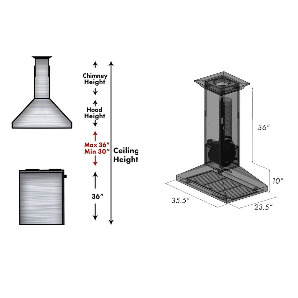 Z-line Range Hood Accessories model 8KBH-E