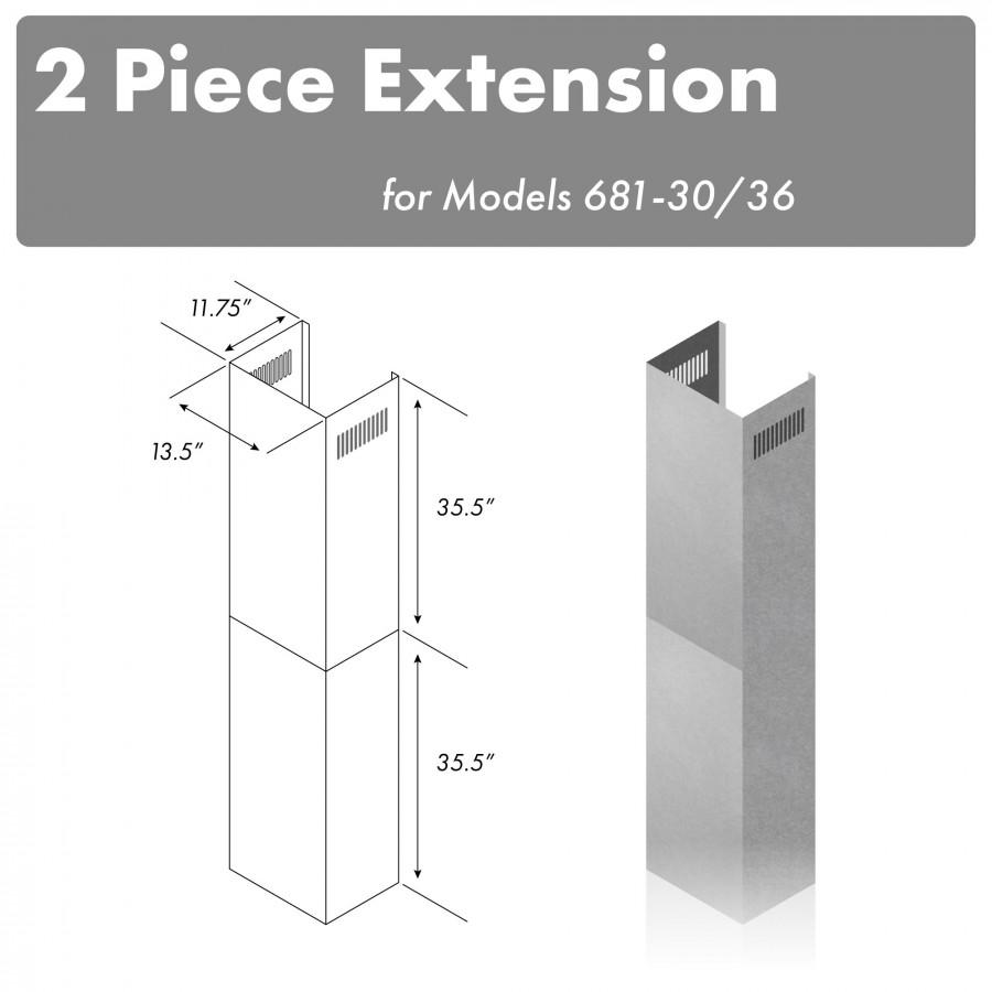 Z-line Range Hood Accessories model 2PCEXT-681-30/36