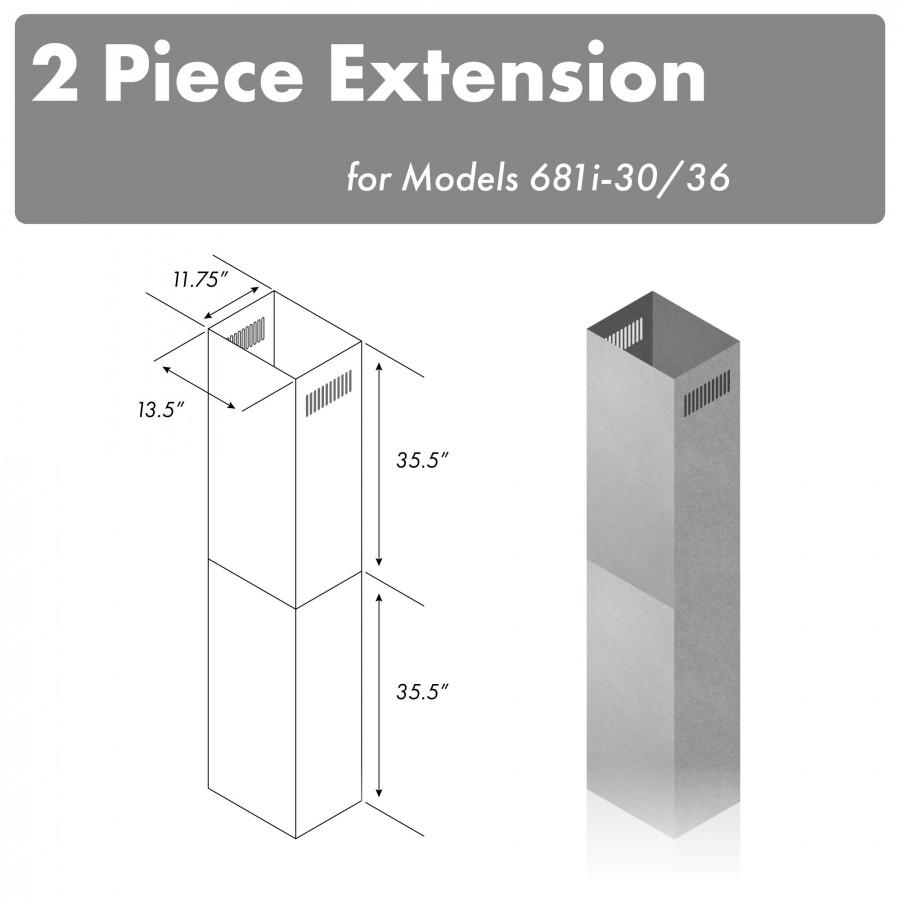 Z-line Range Hood Accessories model 2PCEXT-681i-30/36