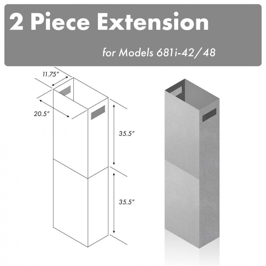 Z-line Range Hood Accessories model 2PCEXT-681i-42/48