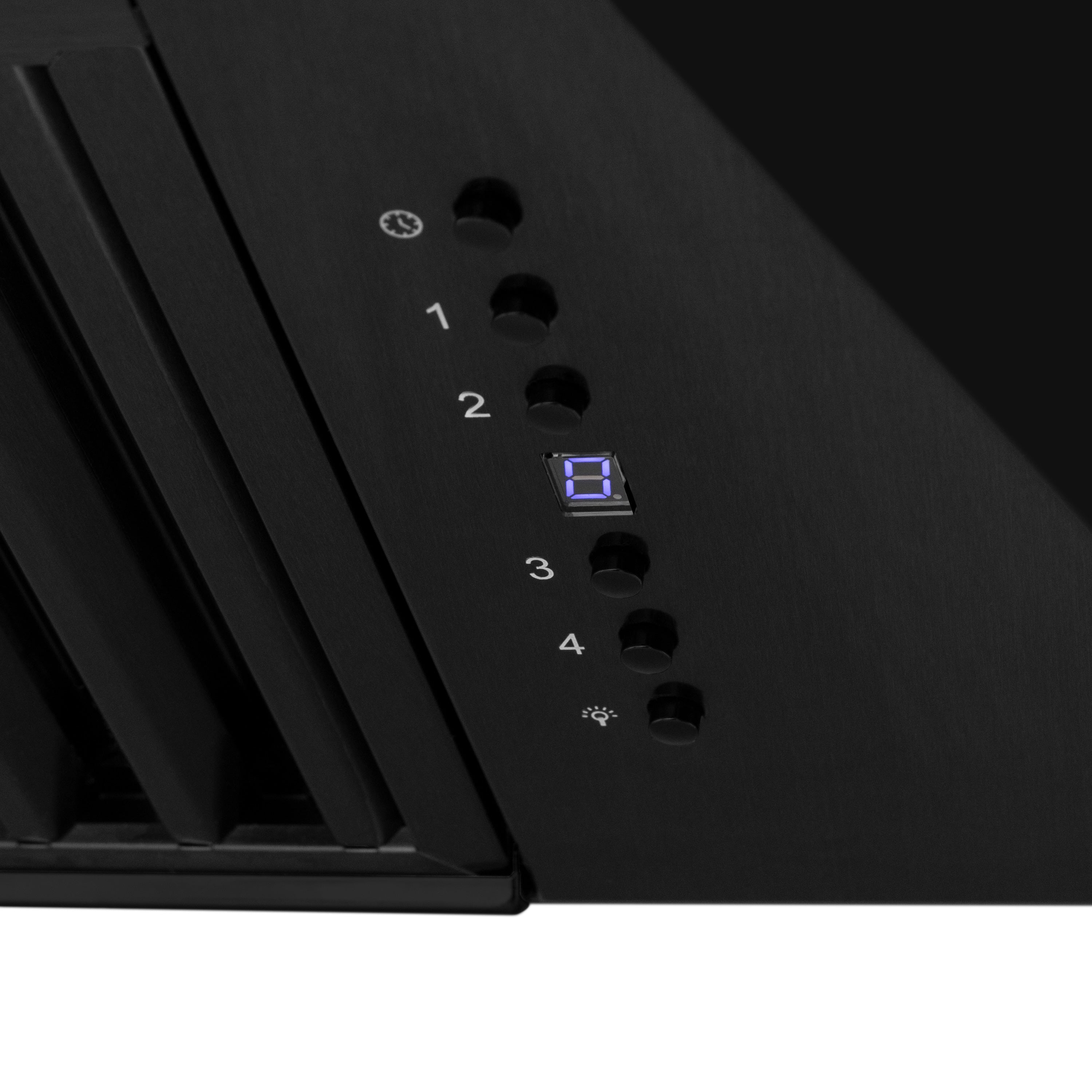 ZLINE 30" Black Stainless Steel Range Hood with Polished Gold Handle (BS655Z-30-G)