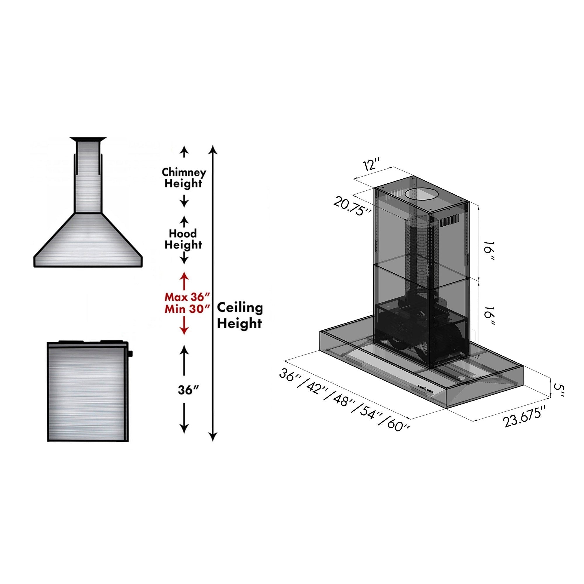 Z-line Range Hoods model KE2iCRN-BT-48
