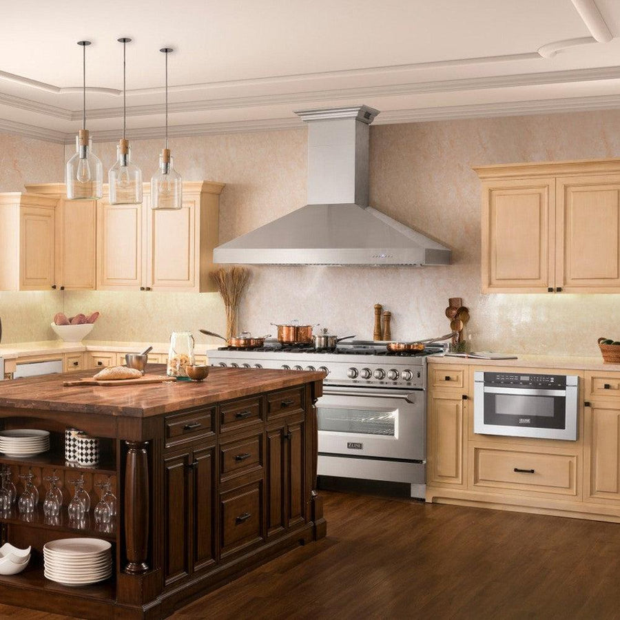 ZLINE professional range in a finished kitchen