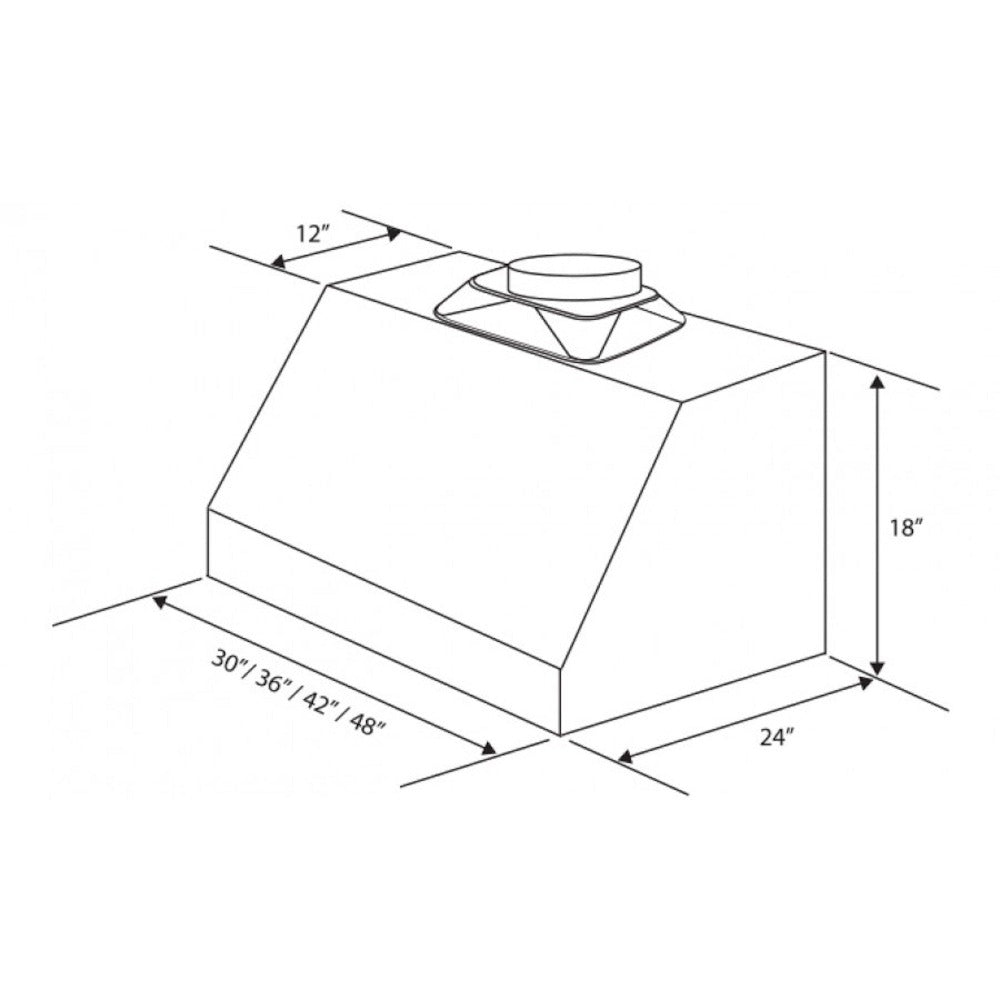Z-line Range Hood Accessories model 520/523/527-42-2FTEXT