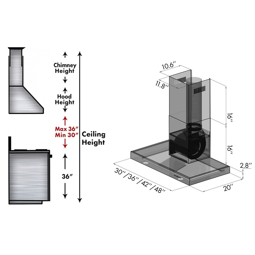 Z-line Range Hoods model KECOM-RS-48-400