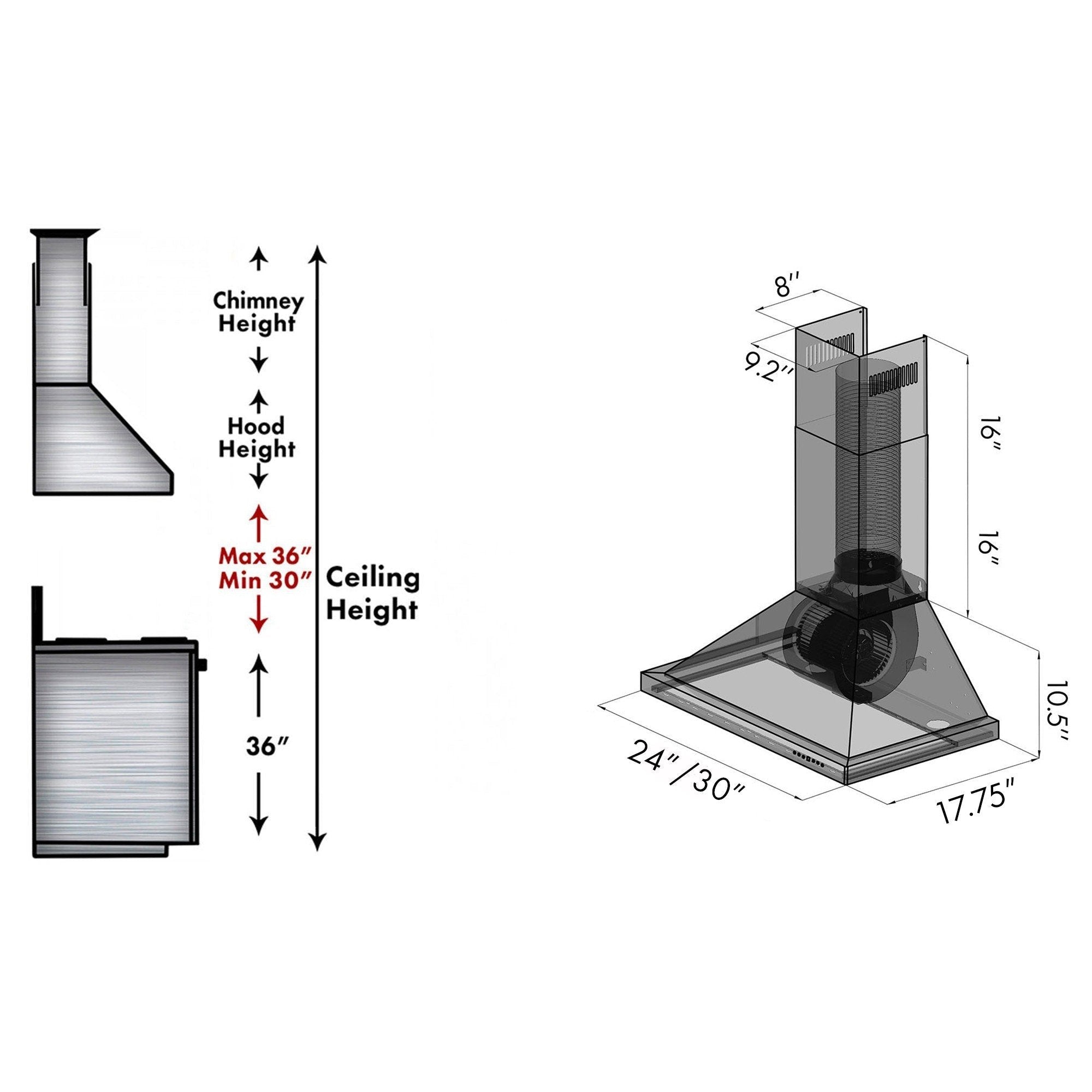 Z-line Range Hoods model BSKB4Z-36-CB