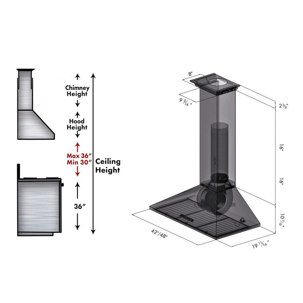 Z-line Range Hoods model KF2-36