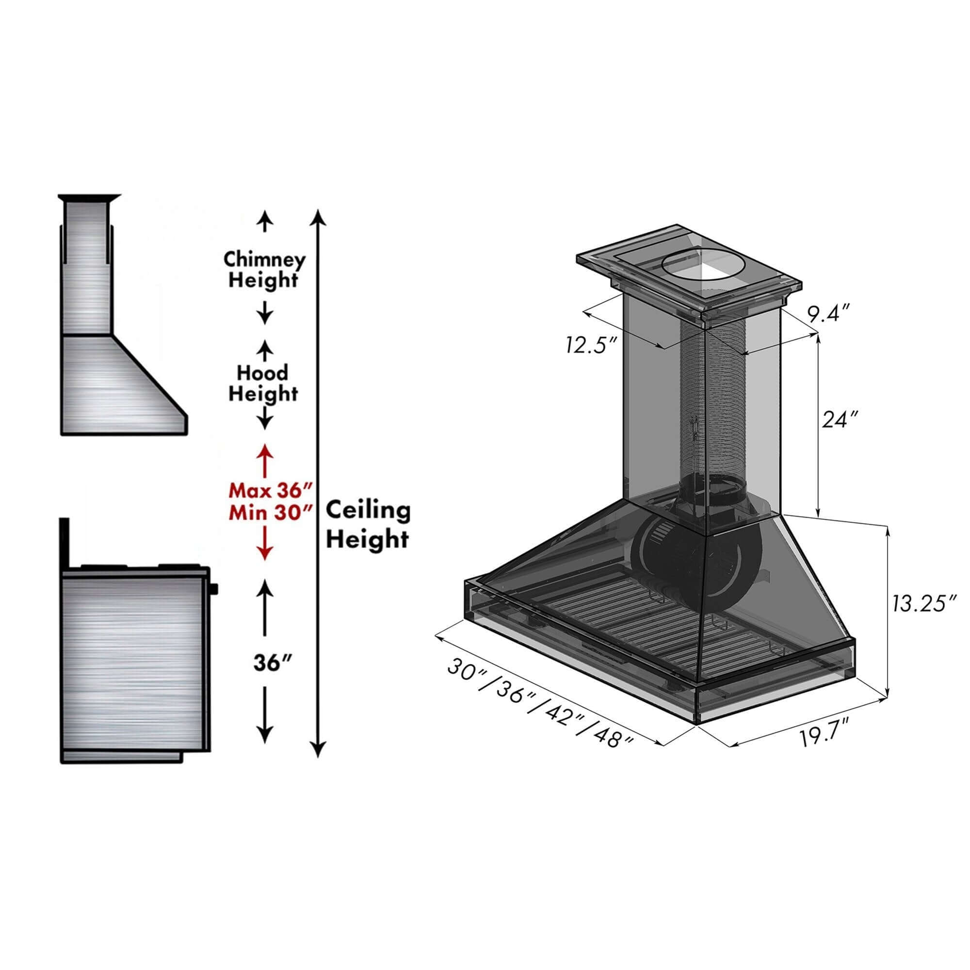 Z-line Range Hoods model KB4STZ-WM30-CB